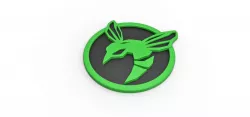 Cosplay 3D printable Green Hornet emblem 3D print model
