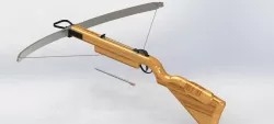 cross bow rendered with magzine and bolts 3D print model