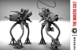 Dark Techno tripod walkers 3D print model
