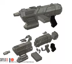 DC-17M Blaster Rifle 3D print model