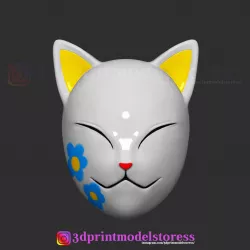 Demon Slayer Makomo Mask Kimetsu no Yaiba Cosplay Helmet   3D print model
