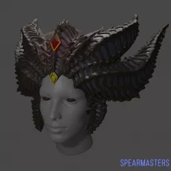 Diablo 4 Lilith Horns cosplay 3d model stl for printing 3D print model