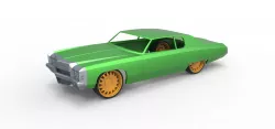Diecast shell and wheels Oldschool car Scale 1 to 24 3D print model