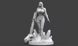 Dragon Defeat Sculpture 3D print model
