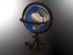 Earth globe 3D print model
