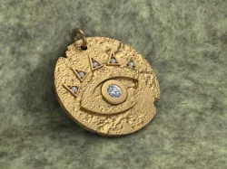 Evil Eye Coin Necklace 3D print model