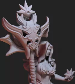 Fantasy Fire goddess 3D print model