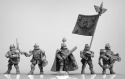 Feudal Guard Command Squad 3D print model