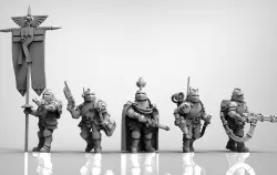 Feudal Guard Command Squad Elite 3D print model