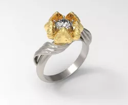 flower ring  3D print model
