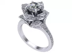 Flower Ring 3D print model