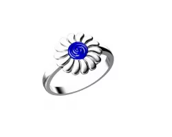 flower ring with enamel 3D print model
