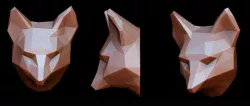 Fox head pendant 3D print model