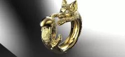 Fox Ring 3D print model
