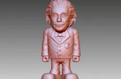  Funny Albert Einstein caricature 3D print model