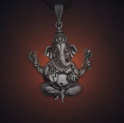 Ganesha 35 mm pendant 3D print model 3D print model