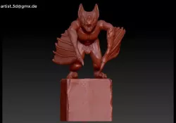 Gargoyle monster character 3D print model