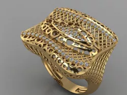 GC GOLD Y0077- Diamond Ring  3D print model