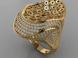GC GOLD Y0079- Diamond Ring  3D print model