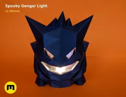 Gengar  low poly jack o lantern 3D print model