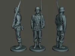 German soldier ww2 Attention G1 3D print model
