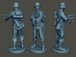 German soldier ww2 Shoot middle G2 3D print model