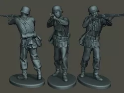 German soldier ww2 Shoot Stand G1 3D print model