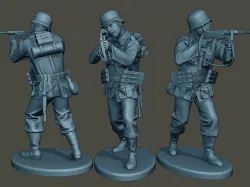 German soldier ww2 Shoot Stand G2 3D print model