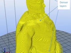 Gmixer for Cura:  A program mixes gcode files with different layer settings