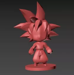 Goku base form Chibi 3D print model
