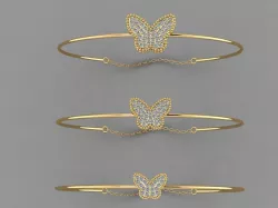 Gold Silver Bracelet 3d Printing model 3D print model