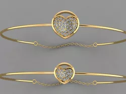 Gold Silver Bracelet 3d Printing model 3D print model