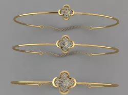 Gold Silver Bracelet 3d Printing model 3D print model