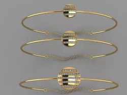 Gold Silver Bracelet 3d Printing model 3D print model