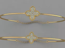 Gold Silver Bracelet 3d Printing model 3D print model