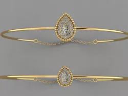 Gold Silver Bracelet 3d Printing model 3D print model