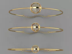 Gold Silver Bracelet 3d Printing model 3D print model