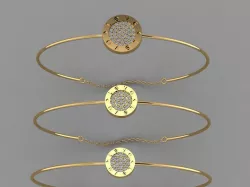 Gold Silver Bracelet 3d Printing model 3D print model