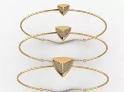 Gold Silver Bracelet 3d Printing model 3D print model