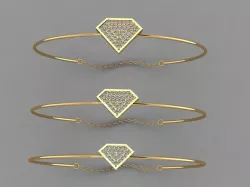 Gold Silver Bracelet 3d Printing model 3D print model