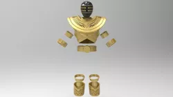 Gold Zeo Ranger Complete Armor for 3D Printing  3D print model