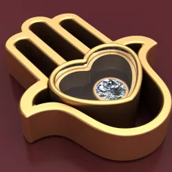 Good Luck Gold Diamond Pendant 3D print model