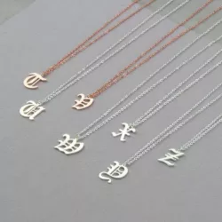 Gothic Alphabets Letter Pendants 3D print model