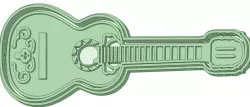 Guitarra coco cookie cutter 3D print model