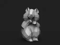 Hamster Low Poly  3D print model