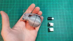 HAND GRENADE CONTAINER KEY CHAIN 3D print model