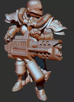 Heavy flamer nun  3d printable modular  3D print model