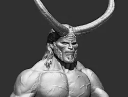 HellBoy Model  Miniature Assembly File STL OBJ 3D Printing      3D print model