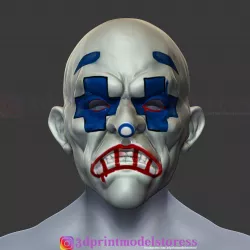 Henchmen Dark Knight Clown Joker Mask Costume Helmet  3D print model