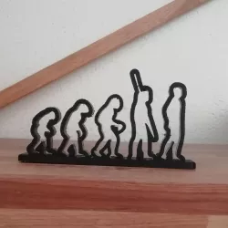 Hominid evolution chain of videogame Ancestors 3D print model